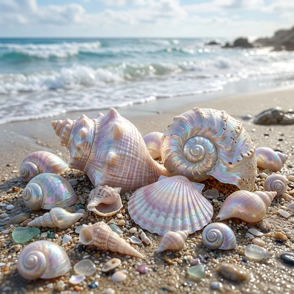 3D Pearlescent Seashells
