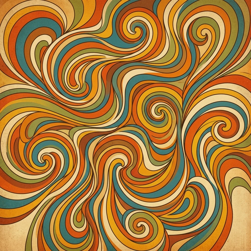 Abstract Retro Swirls