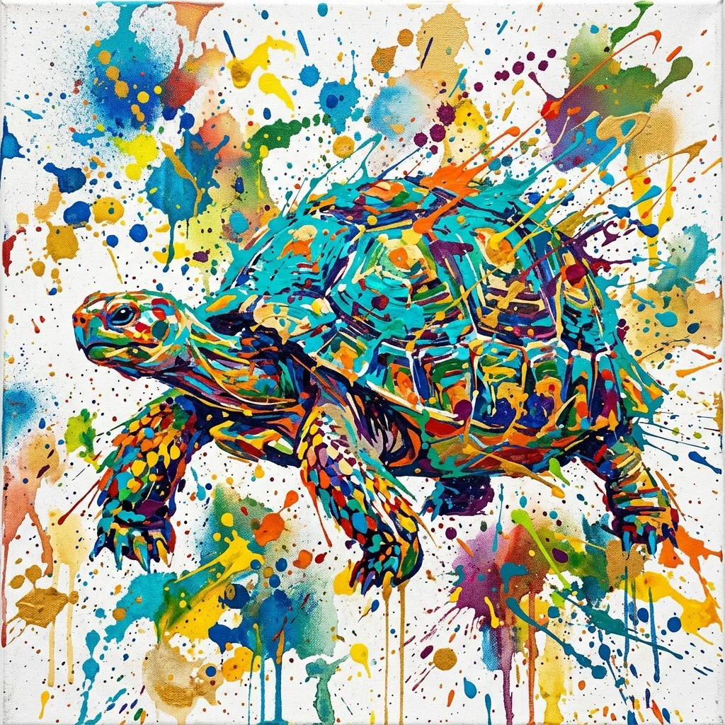 Abstract Tortoise Splatters