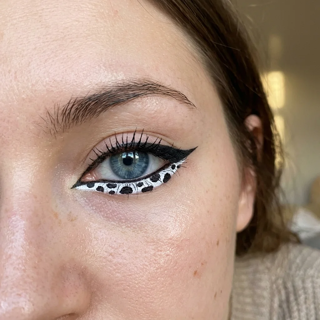 Cow print lower lash line