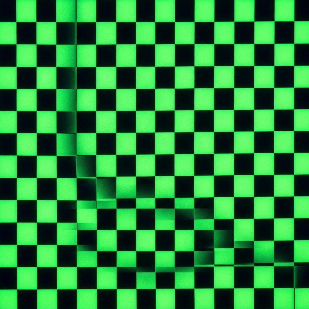 Neon Green Checkerboard