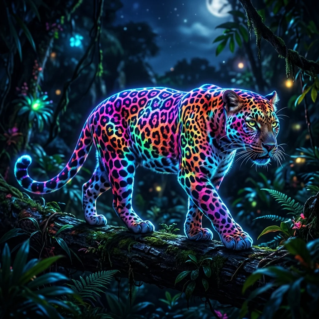 Neon Leopard Spots