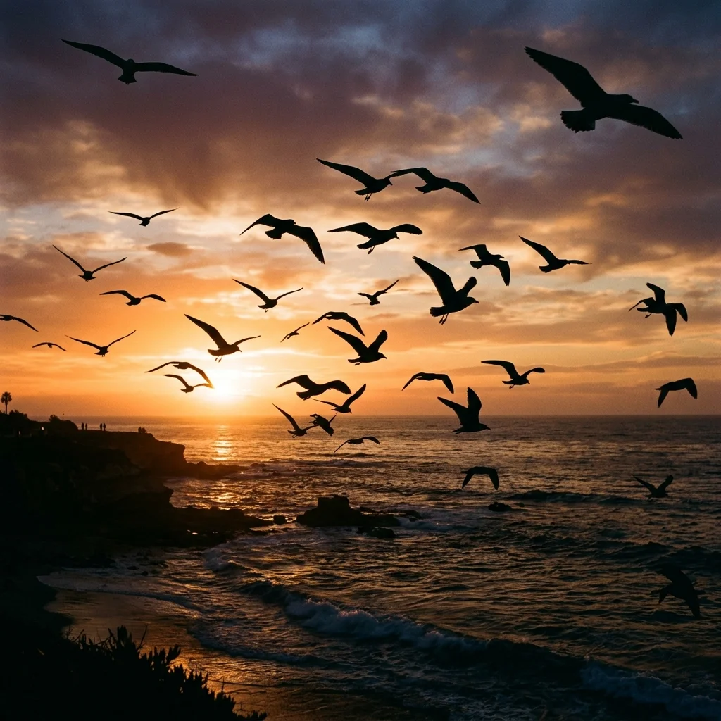 Seagull Silhouettes