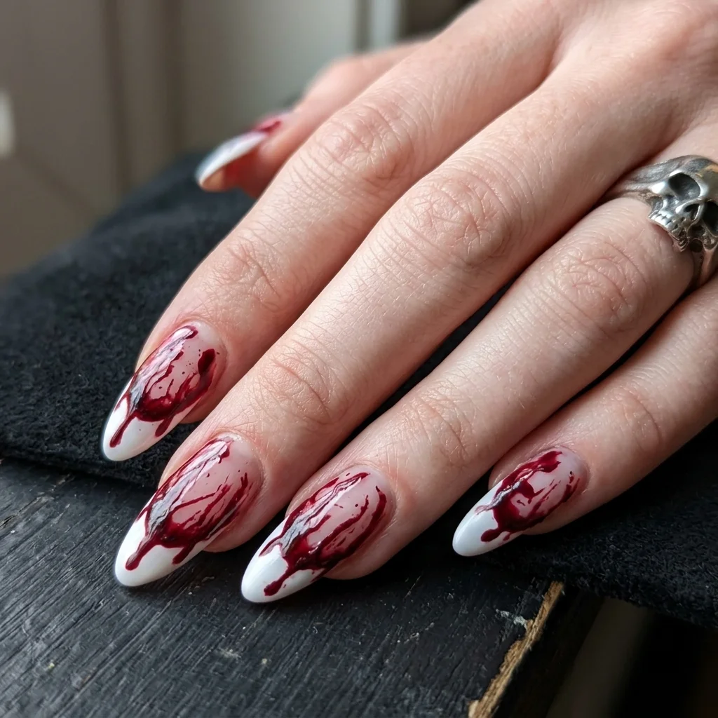 Bloody French Manicure
