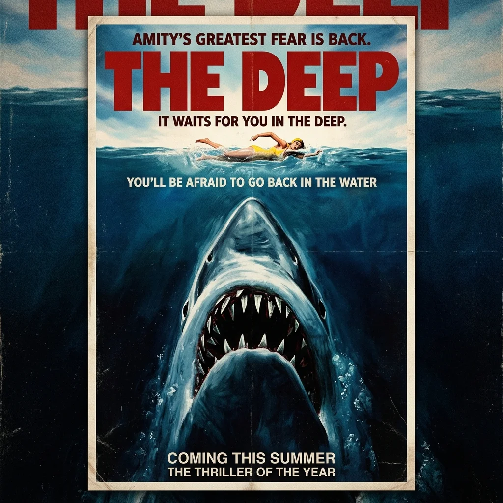 Jaws Movie Poster Inspired