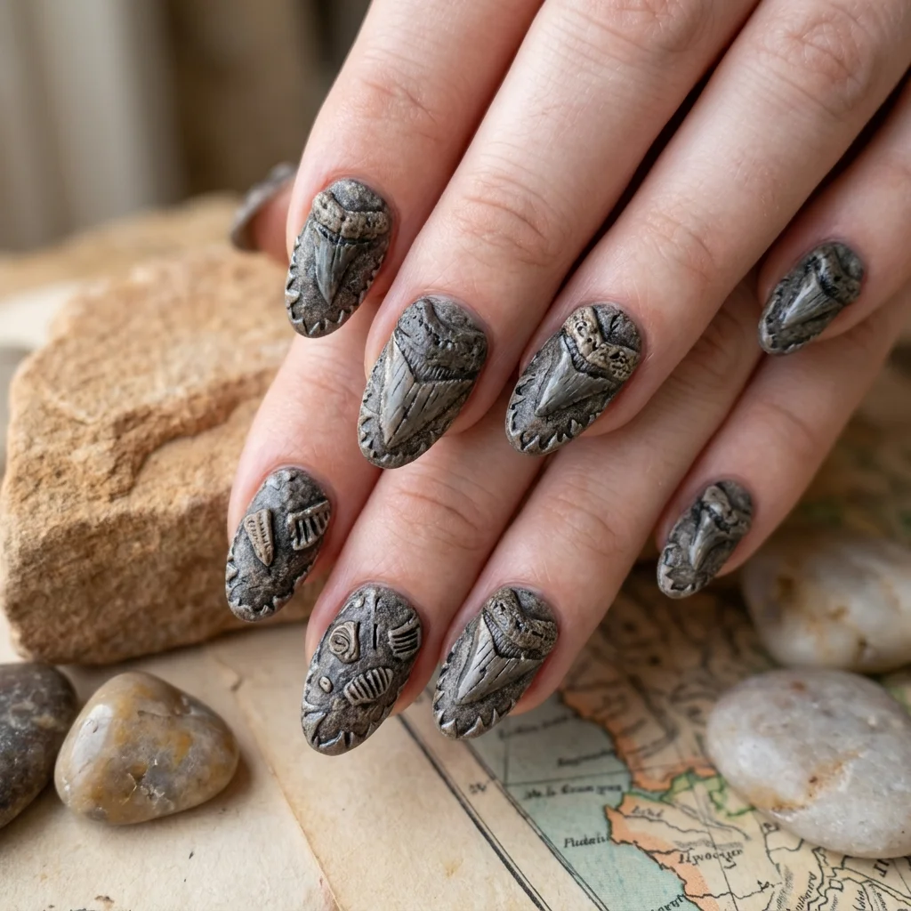 Megalodon Fossil Nails
