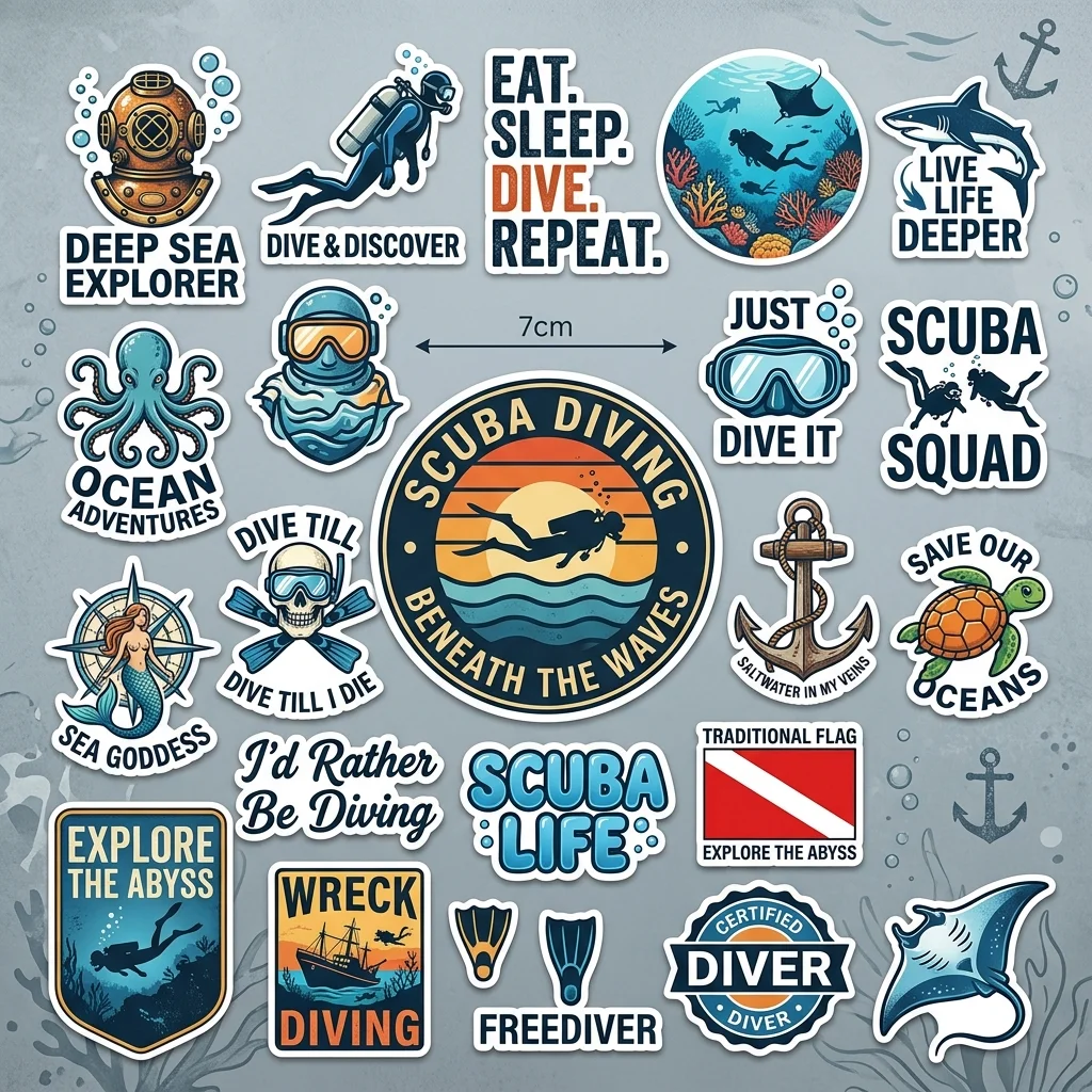 Scuba Diver Decals