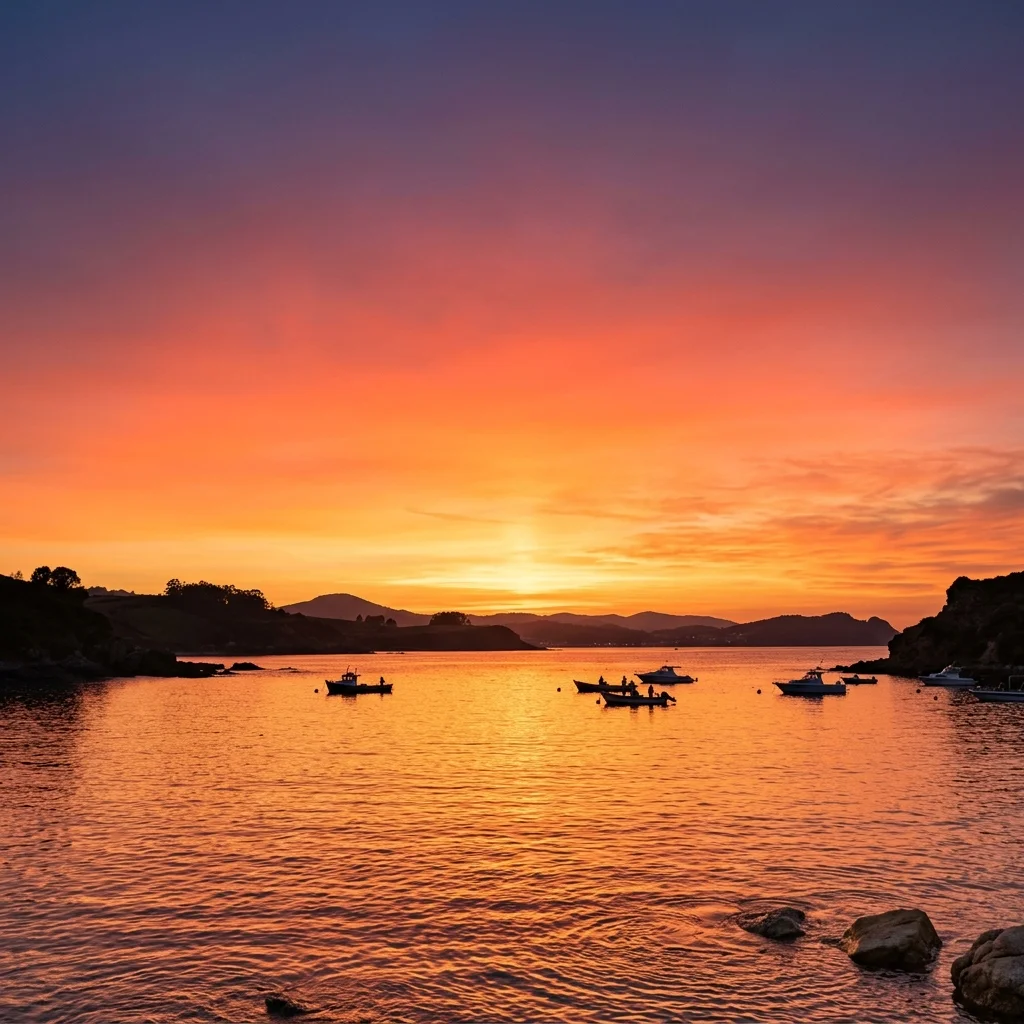 Sunset Orange Ombre